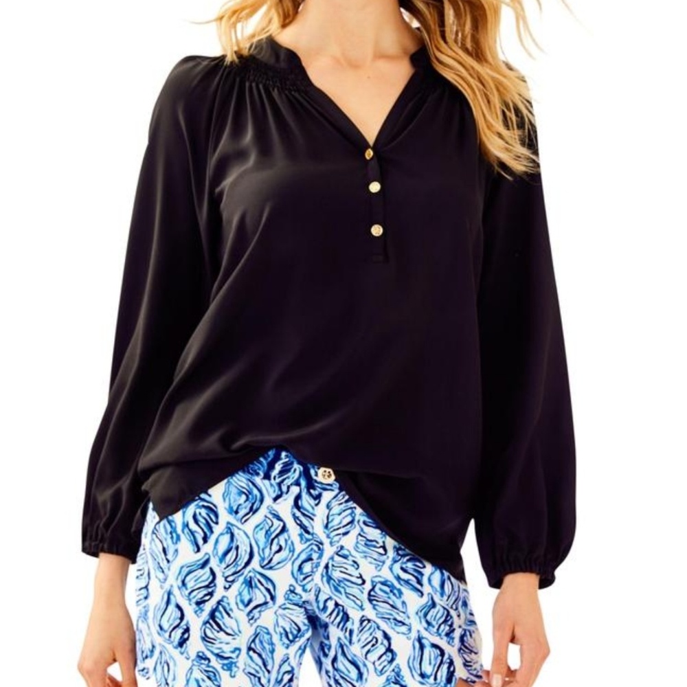 Lilly Pulitzer Elsa top in black